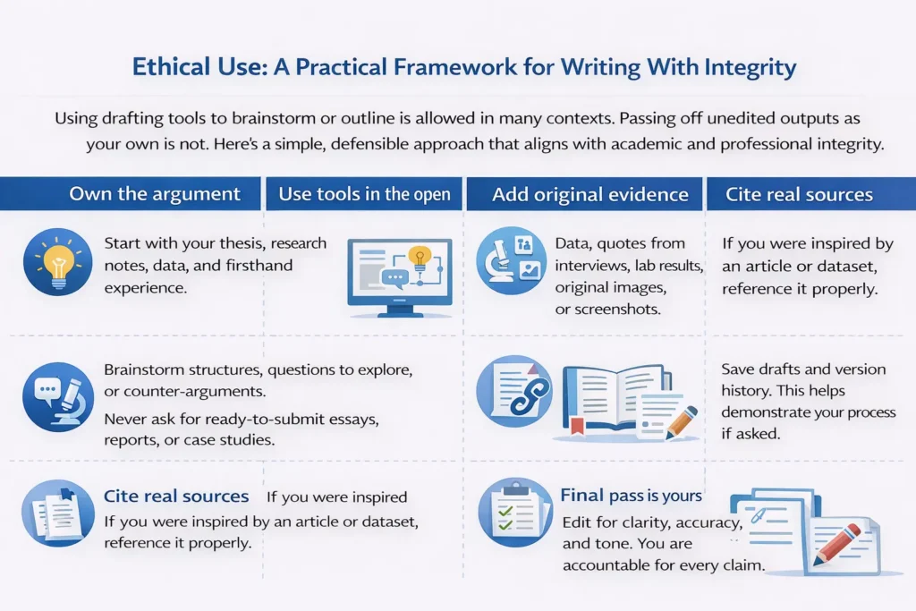 ethical use framework for writing with ai